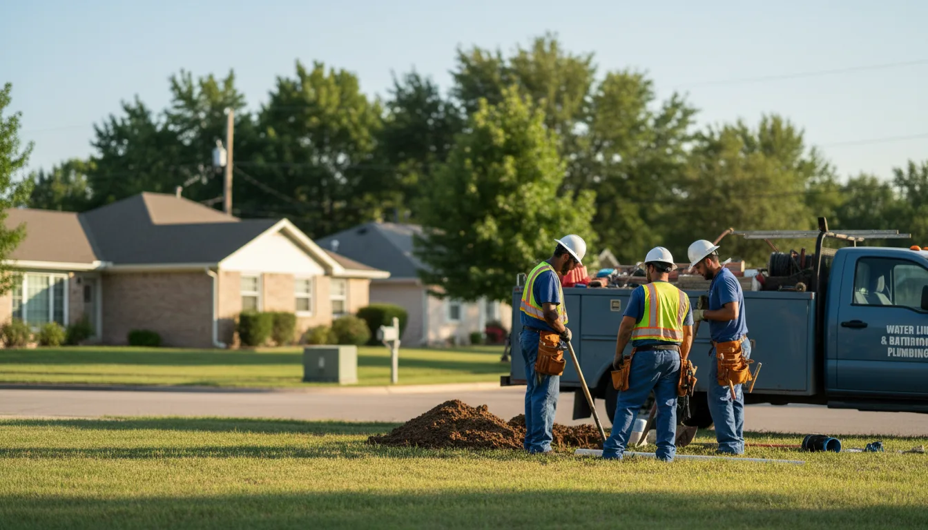 Residential water line and bathroom plumbing service in Mize, KY